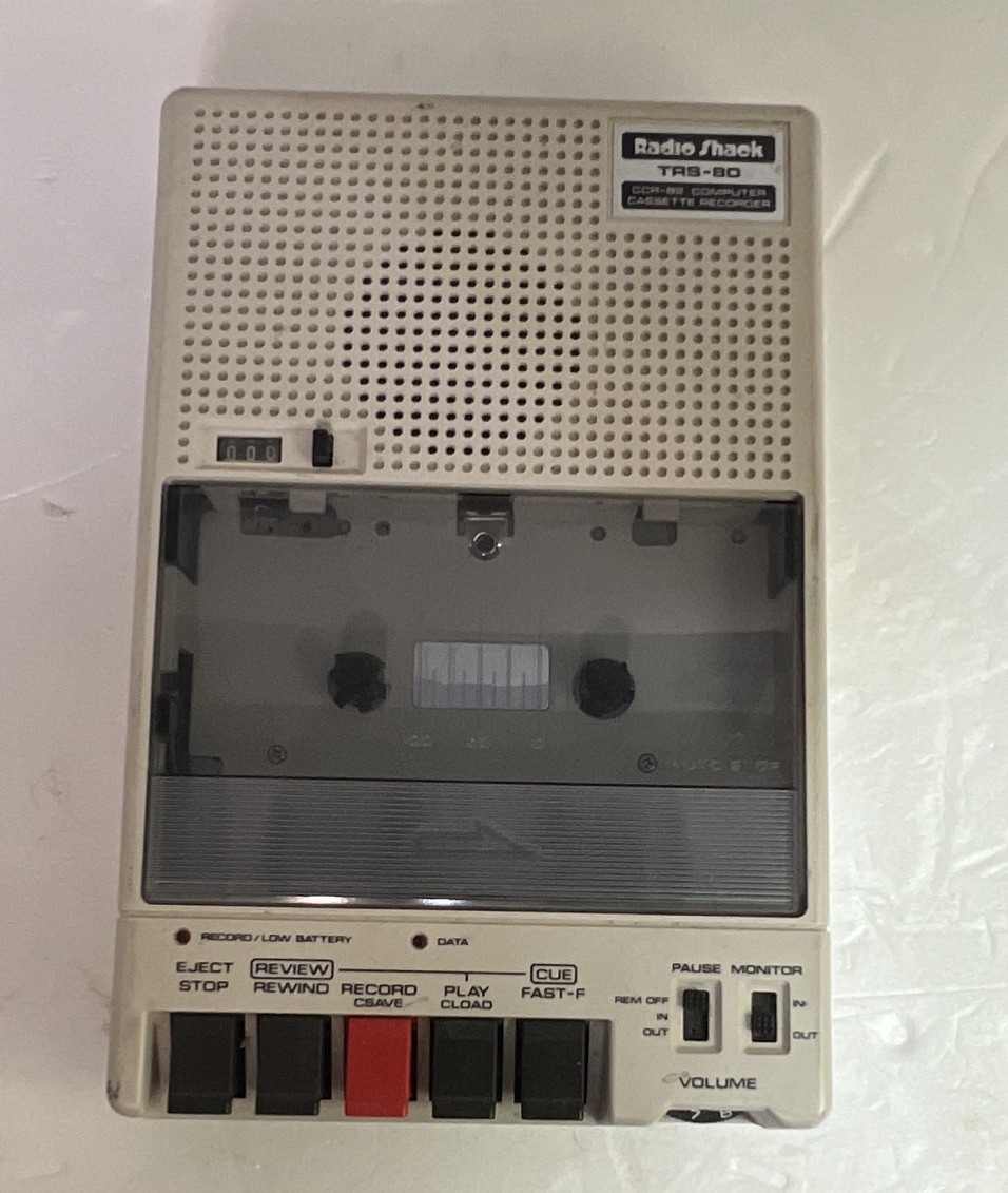 RadioShack TRS-80 CCR-82 Computer Cassette Recorder/Player For Parts Only