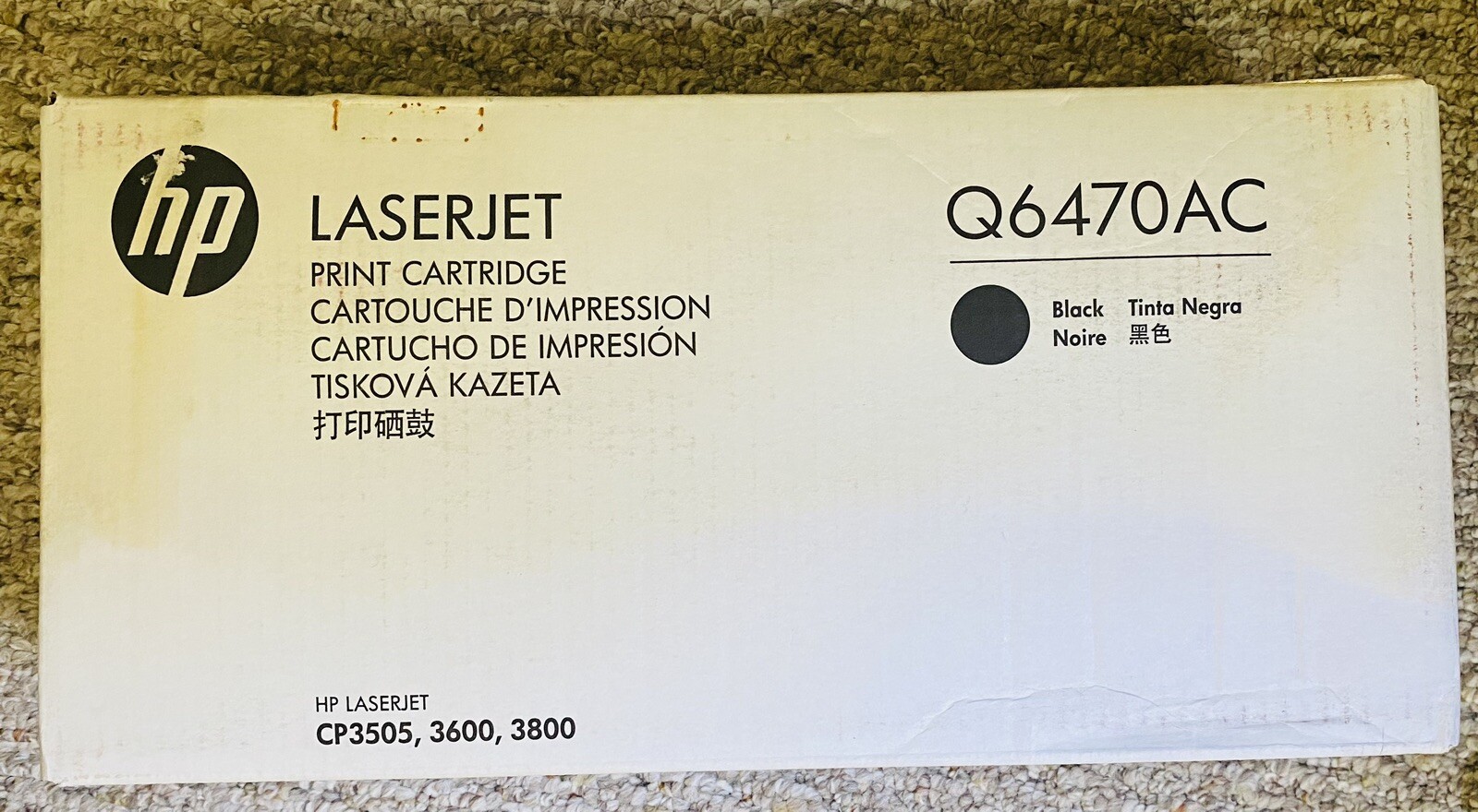 HP Q6470AC (501A) Black Toner Cartridge 6k Genuine OEM Original - Unopened Box