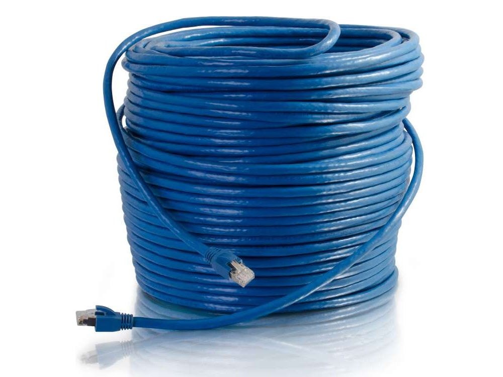 C2G 43123 Cat6 Cable - Snagless Solid Shielded Network Patch 250-Feet, Blue