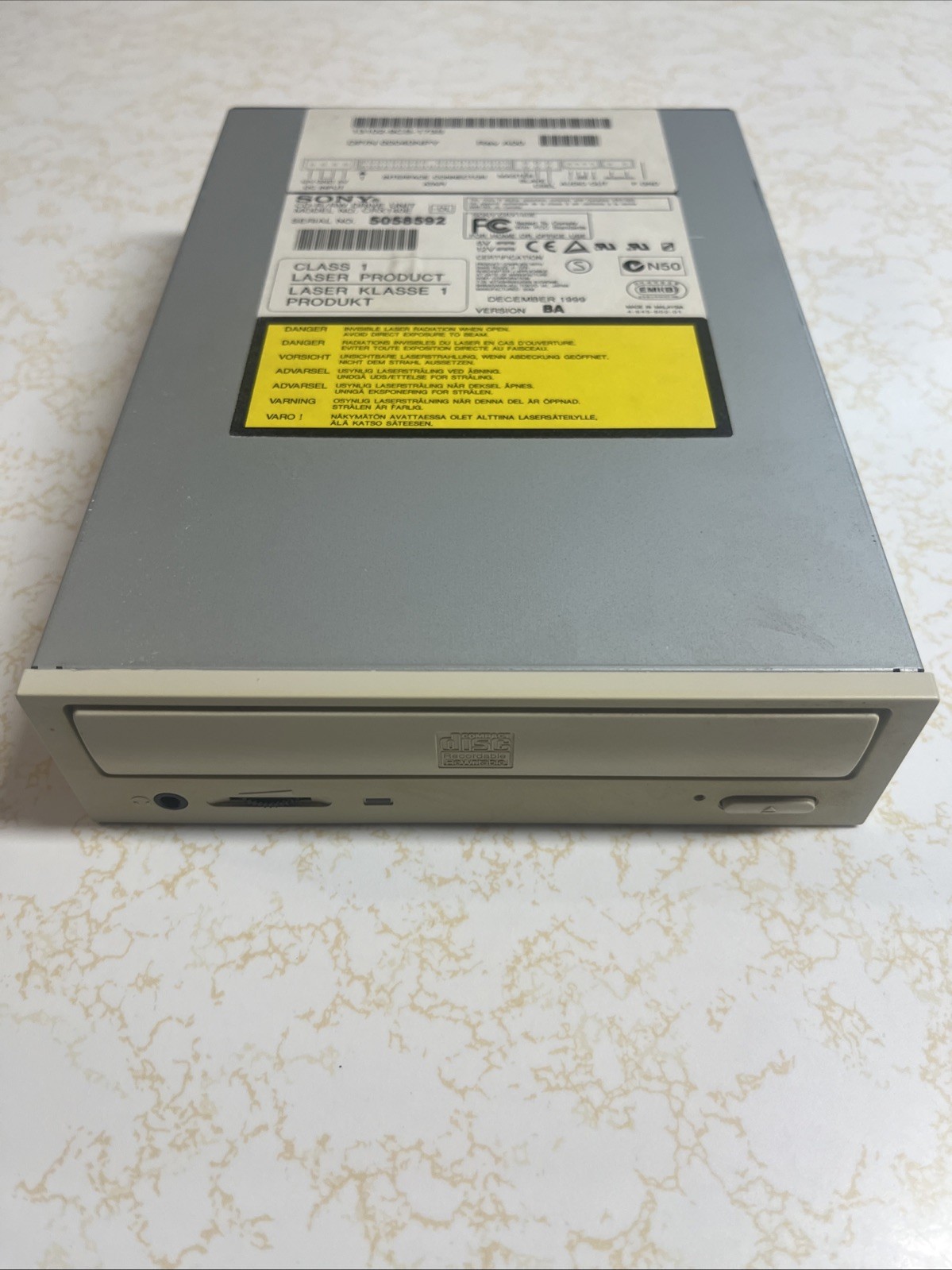 SONY MODEL CRX140E CD-R/RW INTERNAL DRIVE UNIT, CD BURNER @6B
