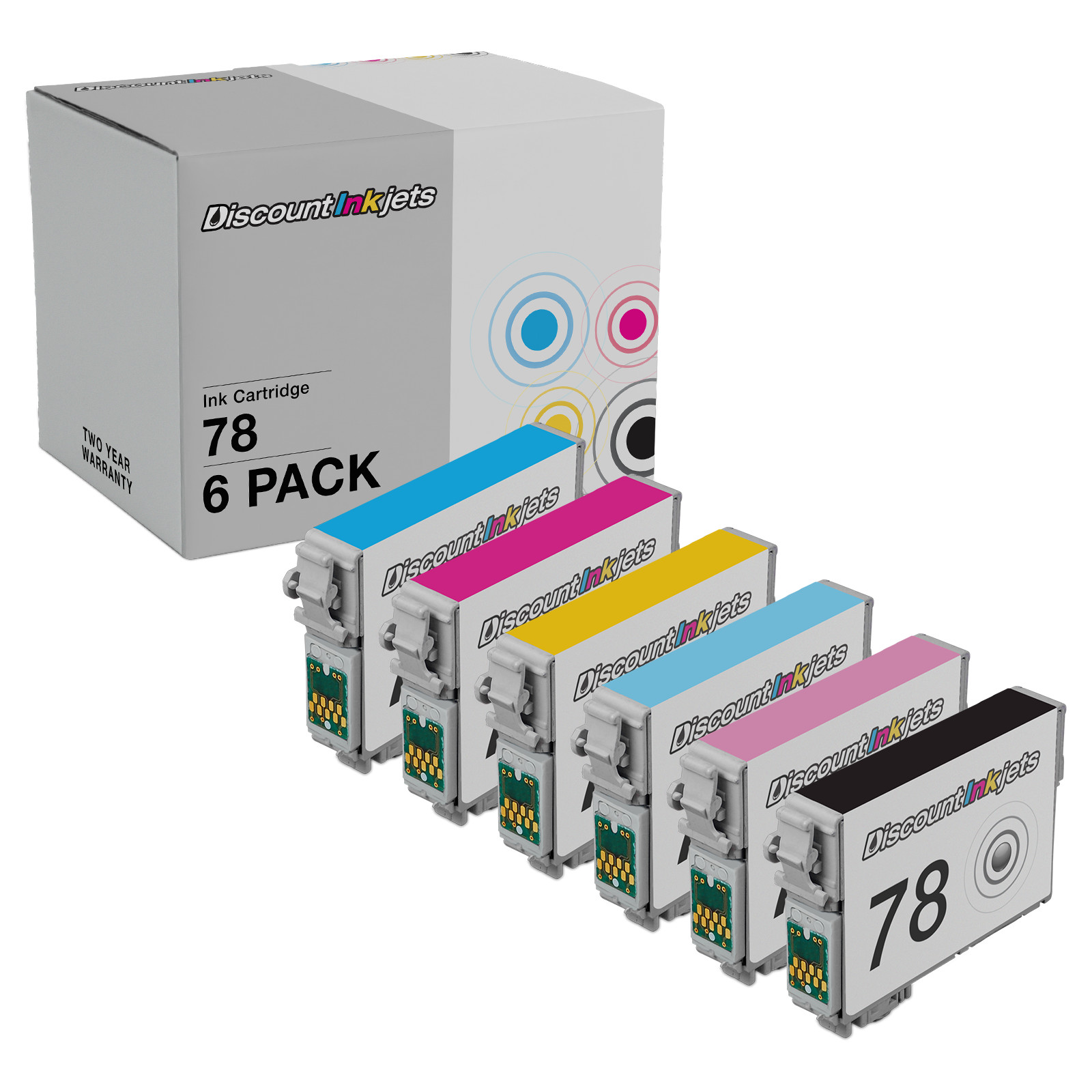 6PK Ink Cartridges for Epson 78 COLOR/BLACK T0781 T0782 T0783 T0784 T0785 T0786