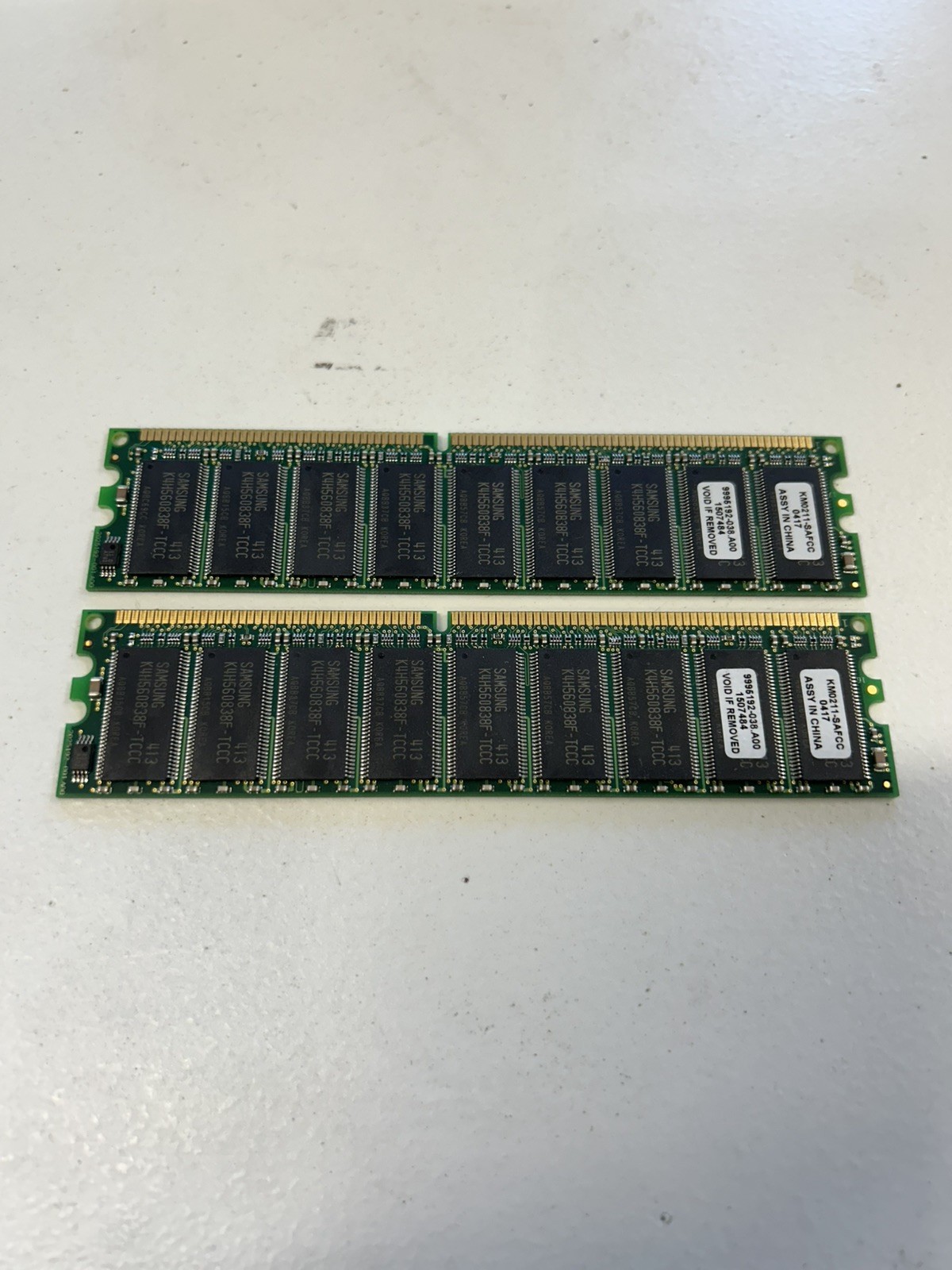 Samsung K4H560838F-TCCC KR PC3200U-30331-Z 512MB 2x256MB PC-3200 RAM set of 2