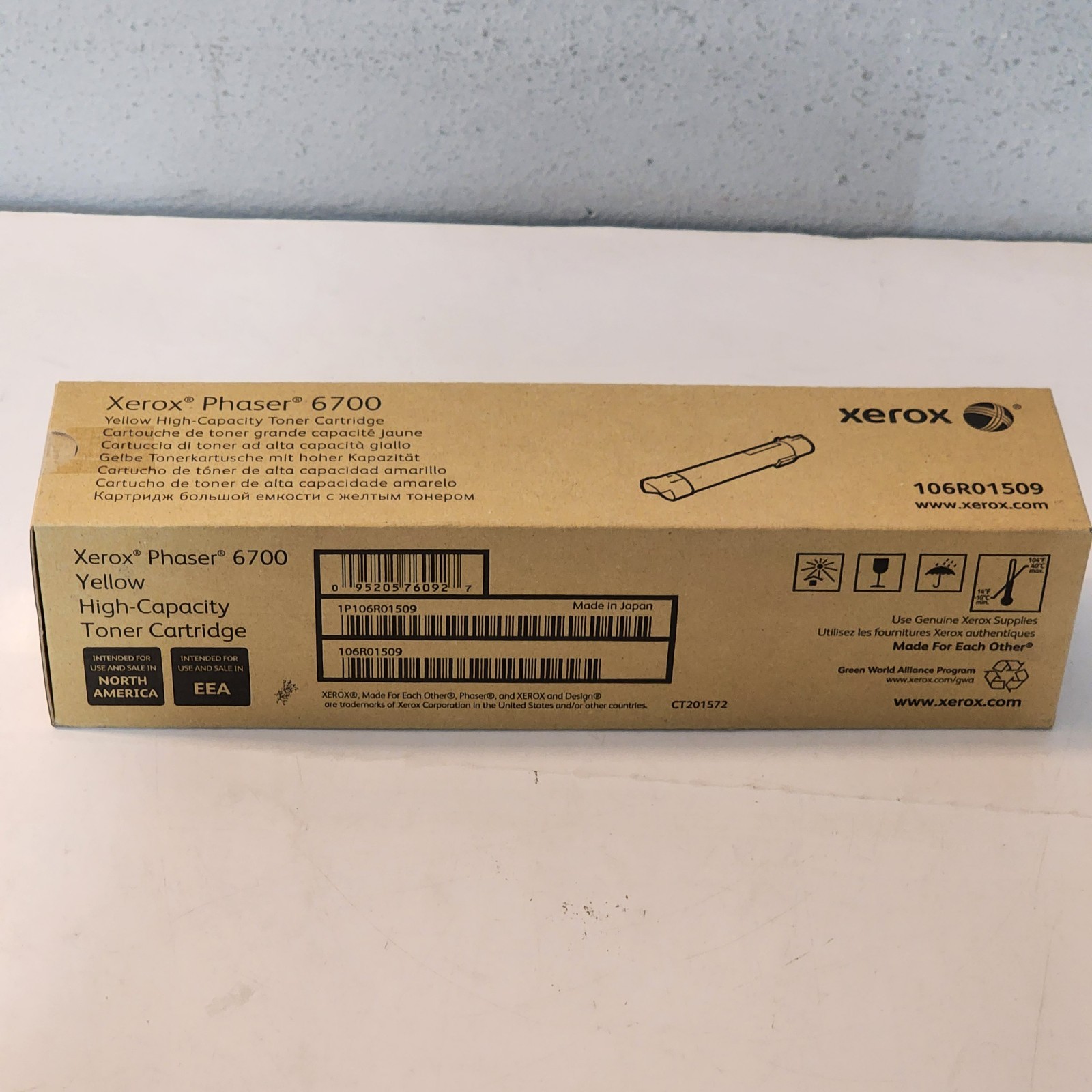 Xerox 106r01509 Yellow High Capacity Toner Cartridge Genuine New Sealed Free Shp