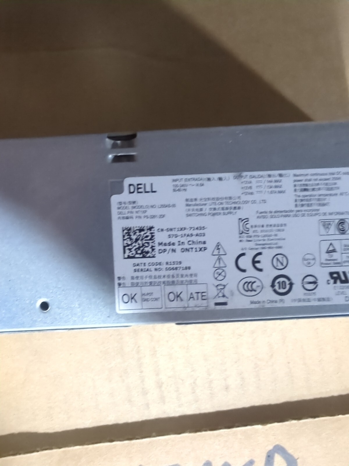 Dell PSU 255W OPTIPLEX 3020 7020 9020 2XK8W 3XRJO FP16X H1FWX NT1XP HXRPX @R5