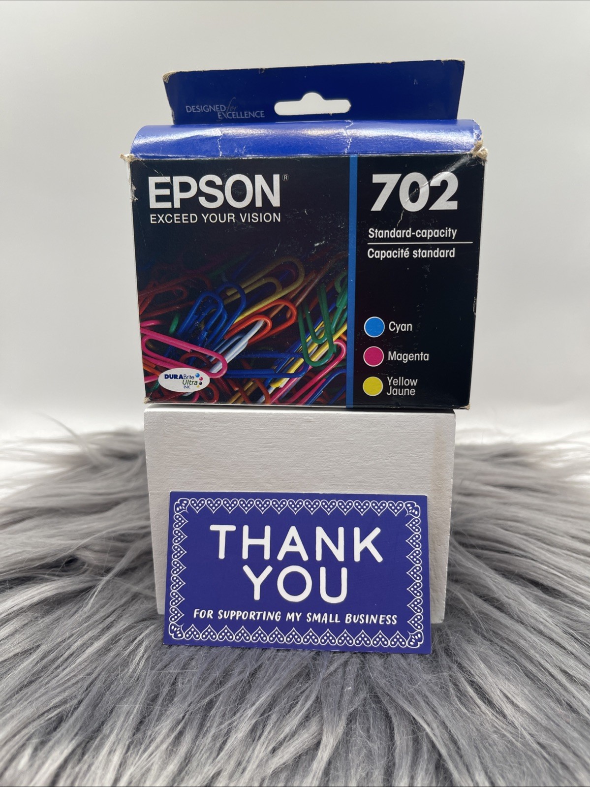 Epson 702 Cyan Magenta Yellow Standard Capacity Ink Cartridges 1/2026 SEALED
