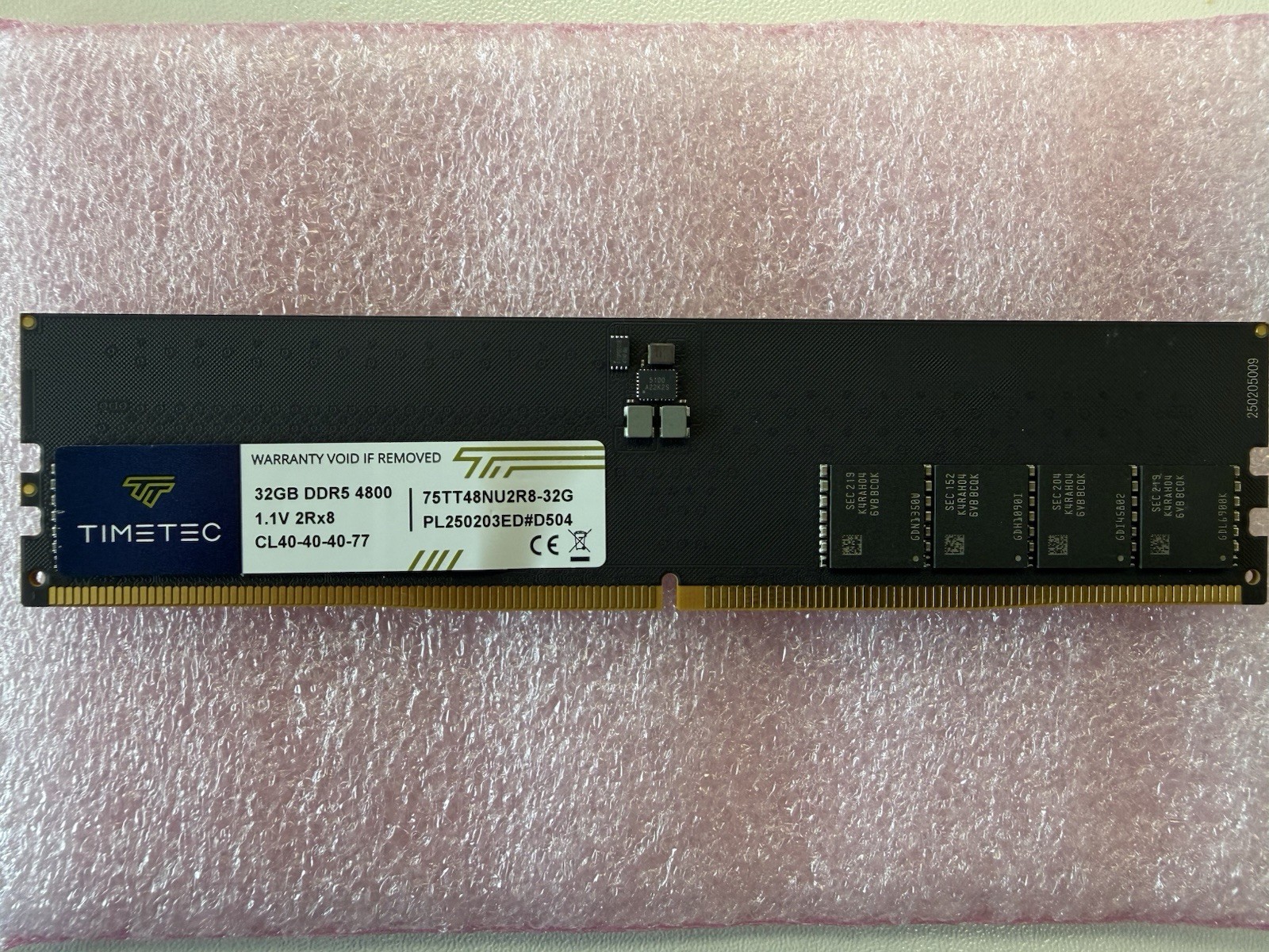Timetec 32GB DDR5-4800 Desktop RAM (75TT48NU2R8-32G)
