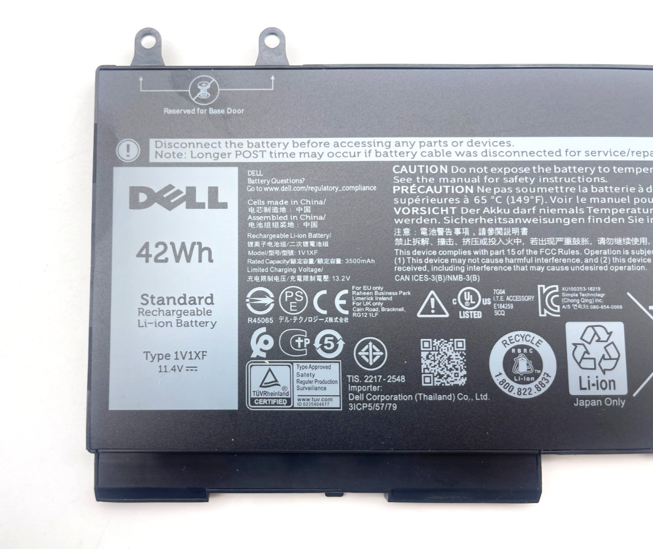 New Genuine 42Wh 1V1XF Battery for Dell Precision 3540 M3540 Series XV8CJ R8D7N