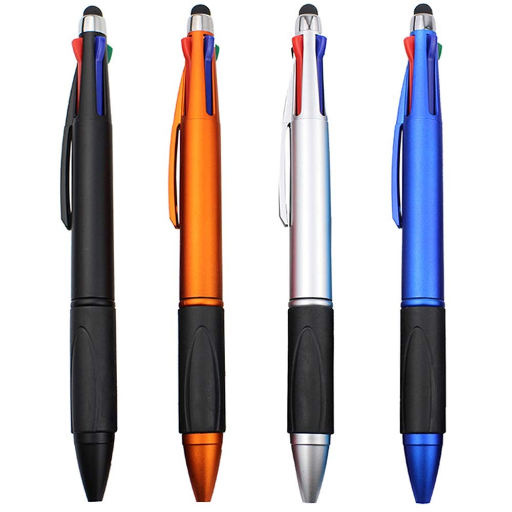 MiSiBao Stylus Pen for Touch Screen 4 Color in One Multi-colored Ballpoint Pe...