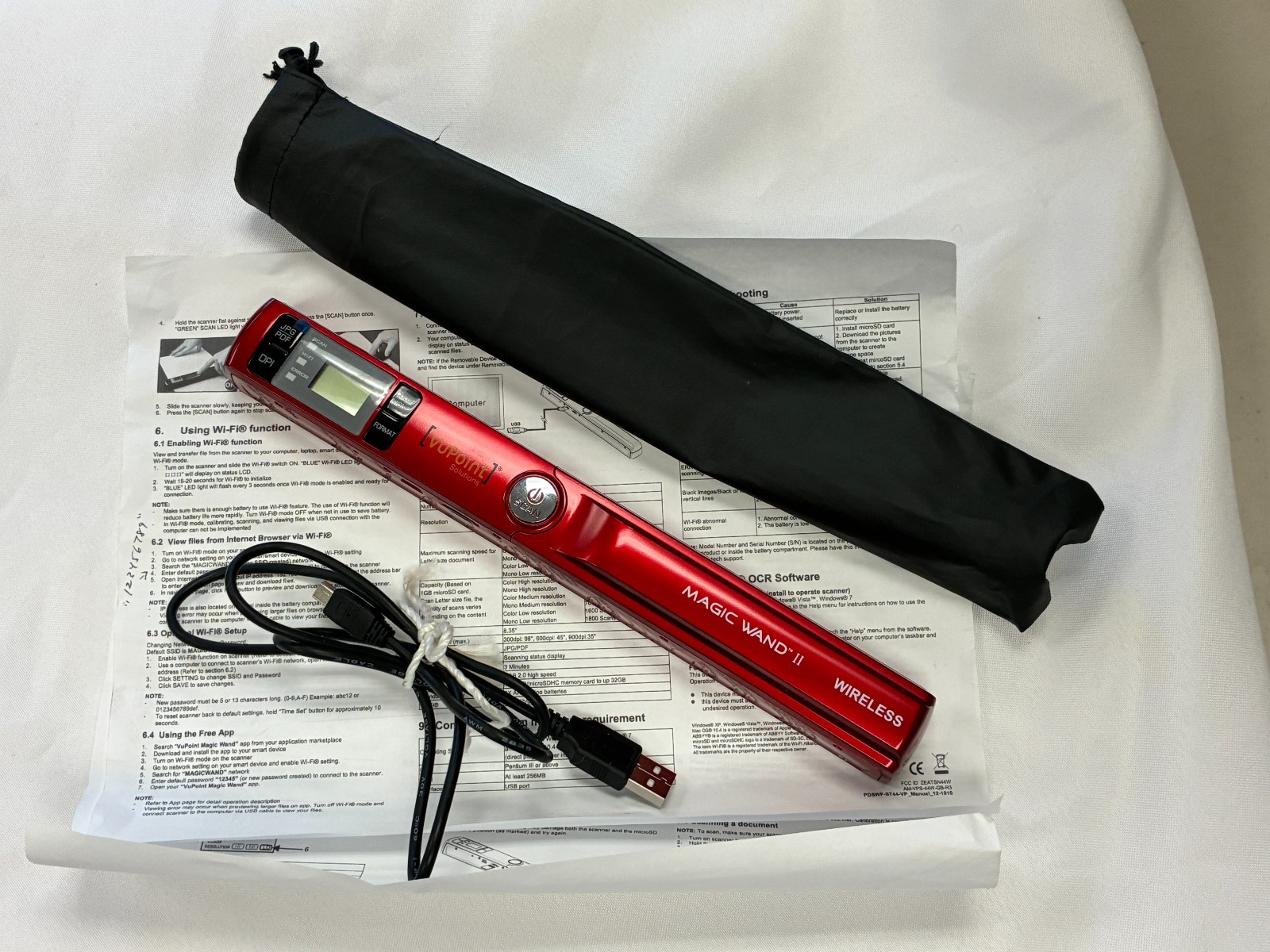 VuPoint Solutions Magic Wand II Wireless Portable Scanner / PDSWF-ST44R-VP-HSN