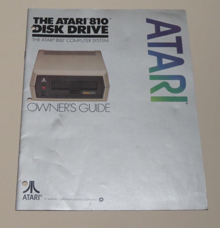 Vintage Atari 810 Disk Drive Owner's Guide