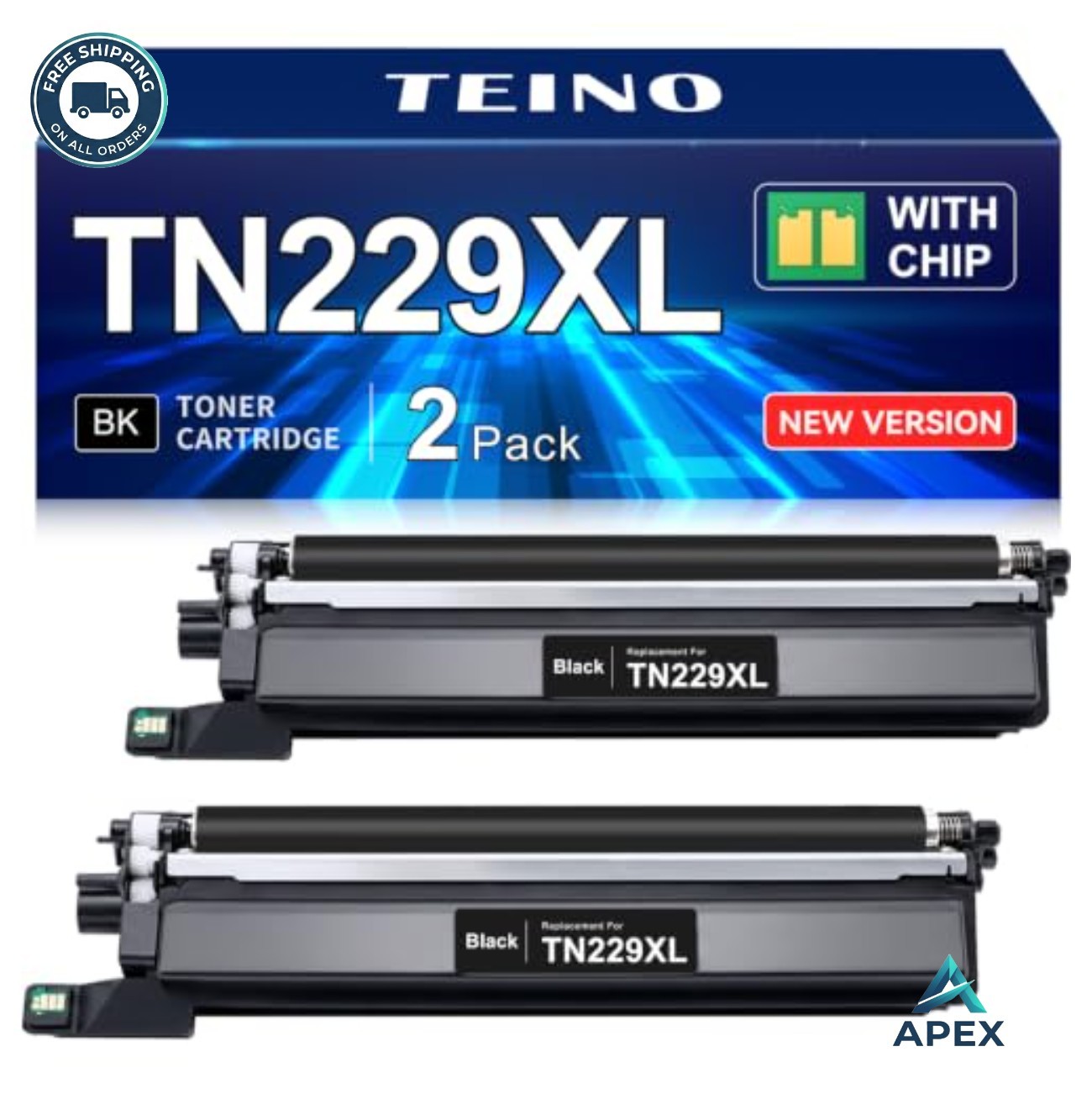 Compatible Toner Cartridge Replacement 2 Pack Black 3000 Page Yield for Laser