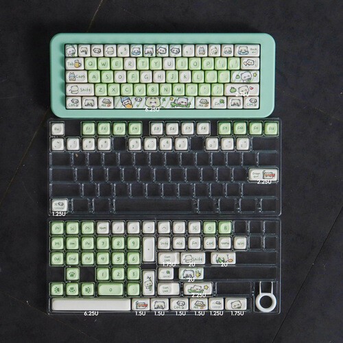 Moa Panda Kawaii Theme Keycaps142Pcs/set PBT MOA Profile Part