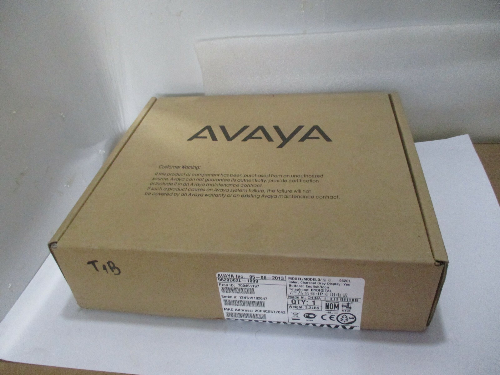 Avaya 9620D02L-1009 700461197 Office Display Phone