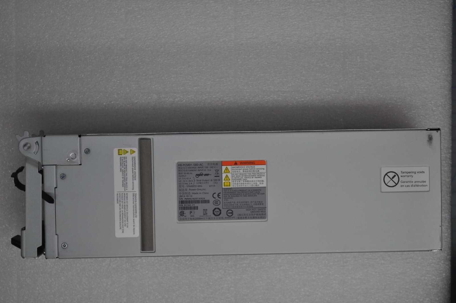 IBM StorWize V7000 584W Power Supply Grade A 00AR038