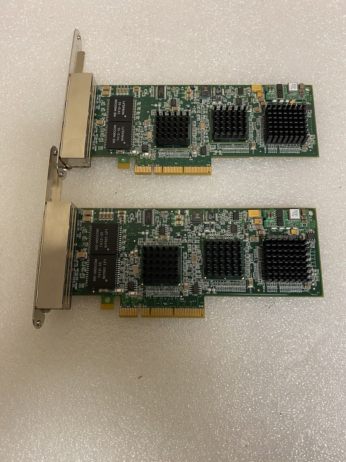 lot of 2 Silicom PEG416-CX-RoHS Quad Port PCI-e Ethernet Card