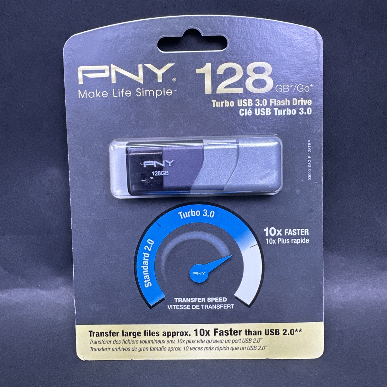 PNY 128GB Turbo USB 3.0 Flash Drive (P-FD128TBOP-GE) Brand New 