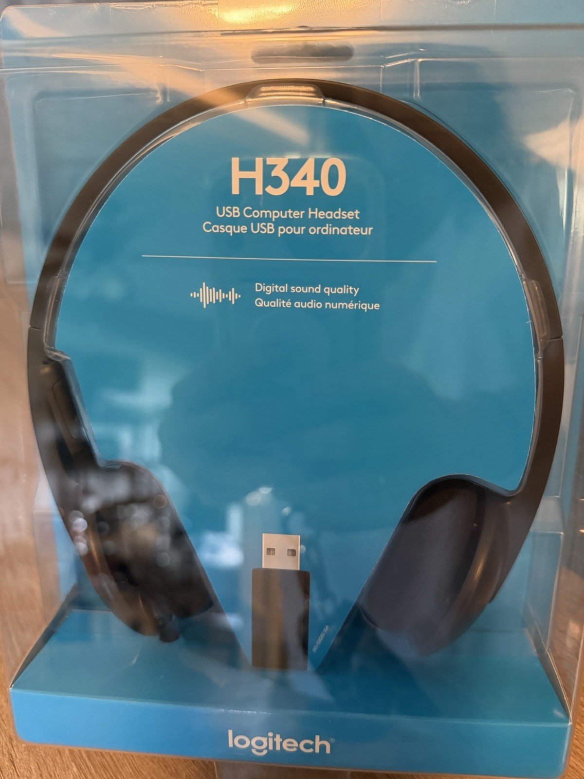 Logitech H340 USB Headset Stereo Wired Headband Music Calls Windows PC Mac Black