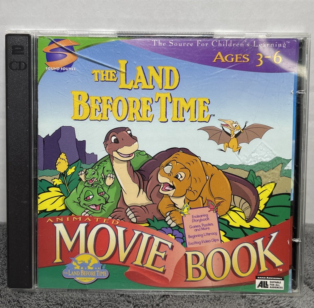 The Land Before Time Animated Movie Book PC CD ROM 1998