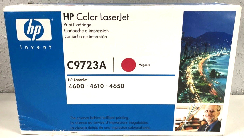 Genuine OEM HP C9723A Magenta Toner Sealed Laserjet 4600 4610 4650
