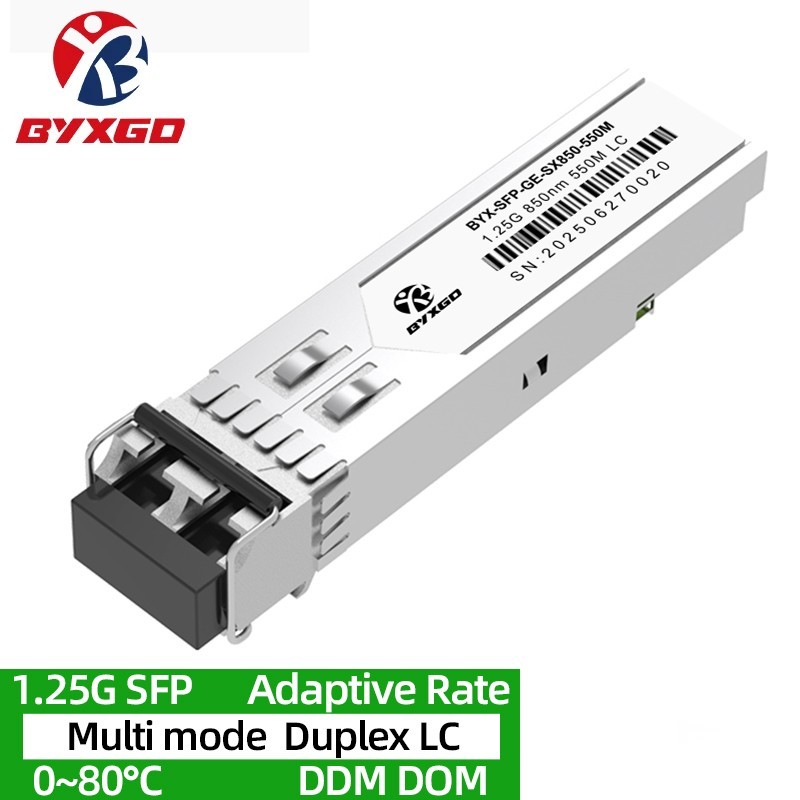 1000BASE-SX SFP 850nm 550m LC Multimode OM2 DDM Fiber Transceiver Module 1.25G