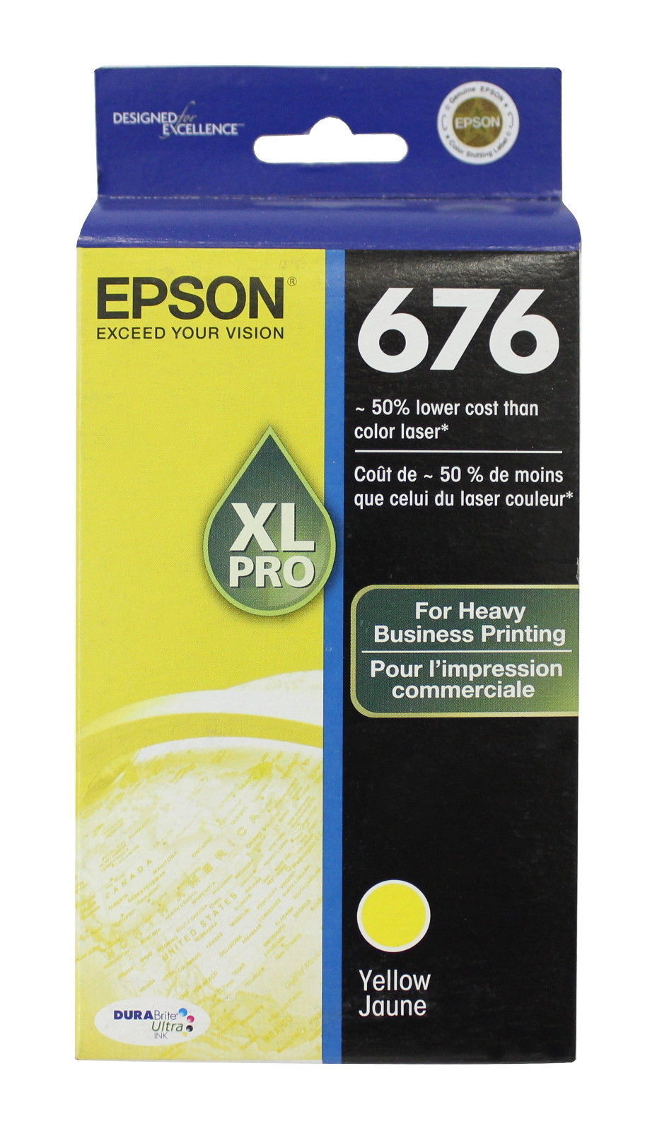 NEW Epson 676XL T676XL4 Yellow Ink Cartridge T676420 Genuine 