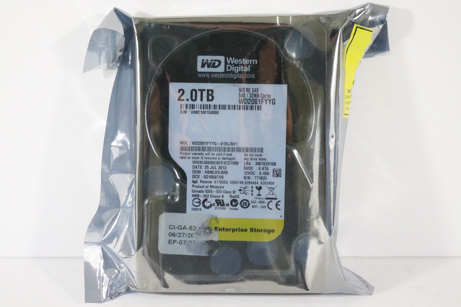 Western Digital WD2001FYYG 2TB 7.2K SAS 3.5" HDD – Enterprise Server Hard Drive