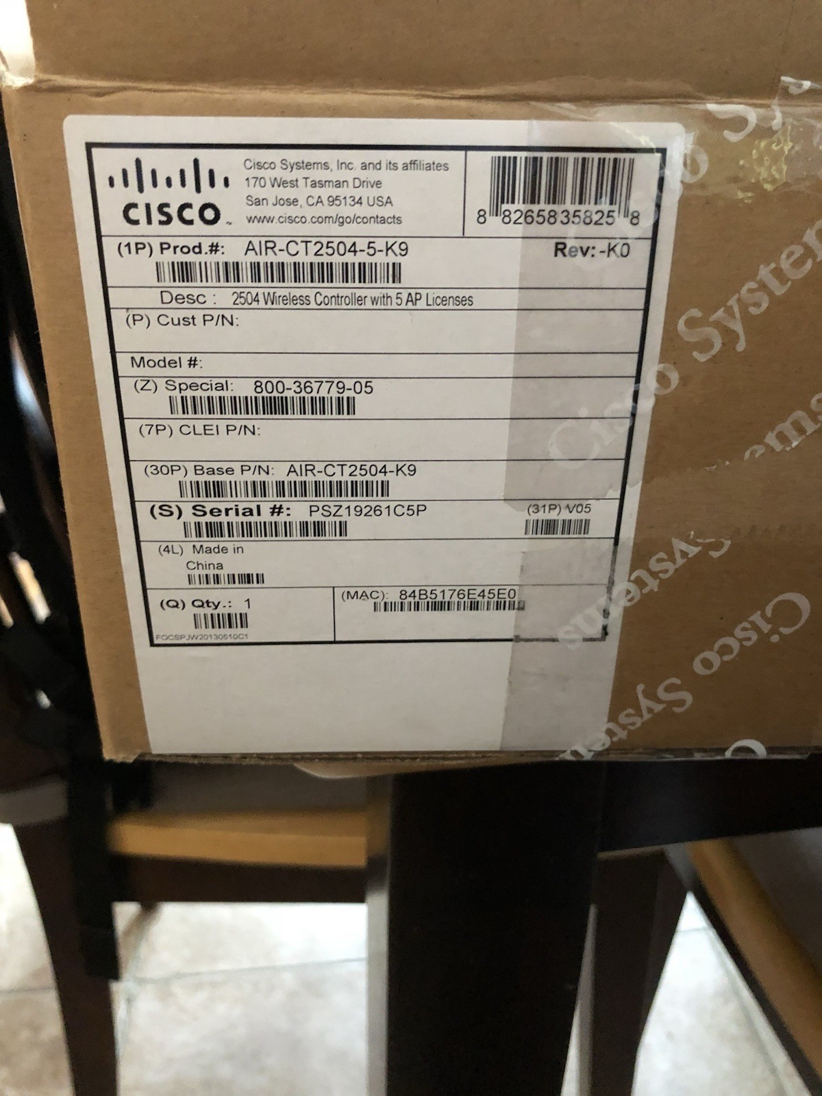 Cisco AIR-CT2504-5-K9 Wireless Controller 5 AP Licenses 4 LAN Ports Ethernet