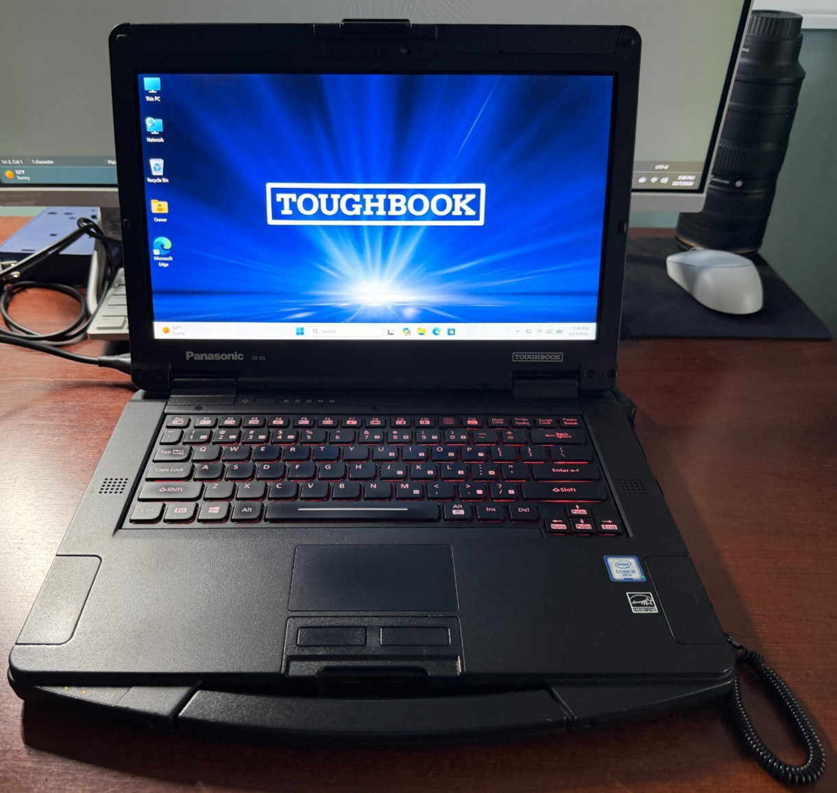 Panasonic Toughbook FZ-55 i5-8365U 16GB 512GB SSD Touch GPS LTE Win11P CHARGER