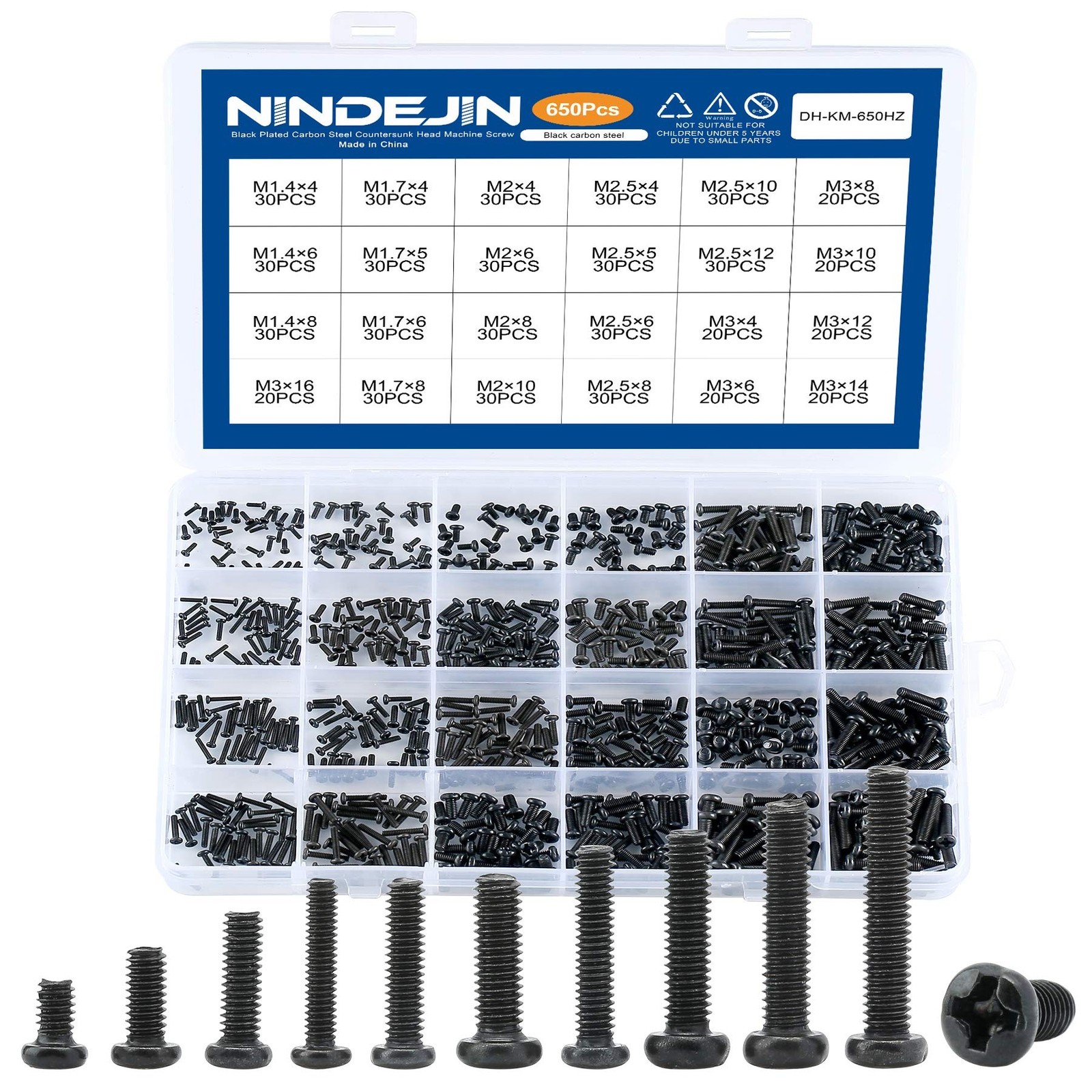 NINDEJIN 650 pcs Laptop Screw Kit, Replacement Computer Notebook Miniature Sc...