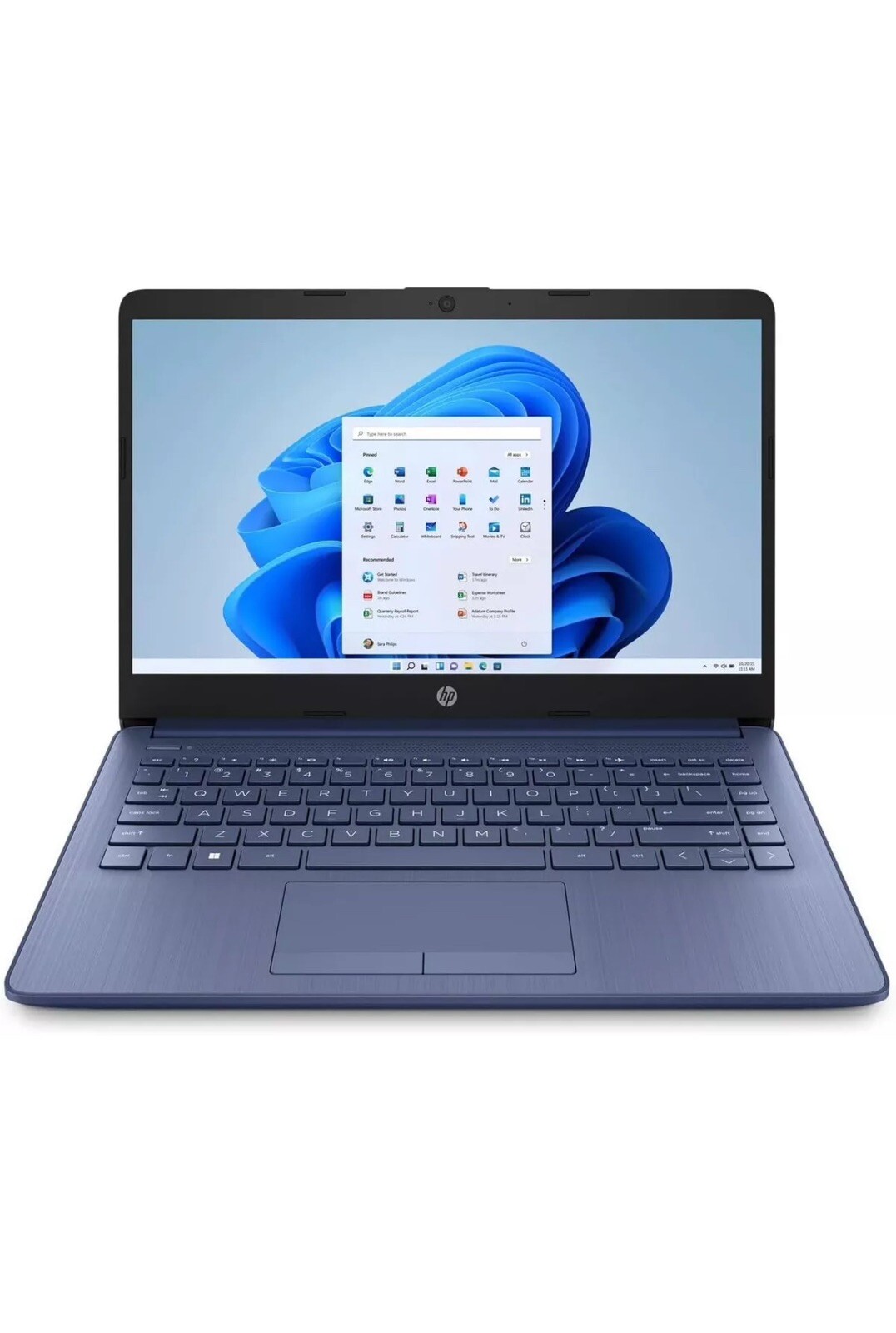 New Blue HP Laptop With Intel Processor N4120 Back 2 School  Students 