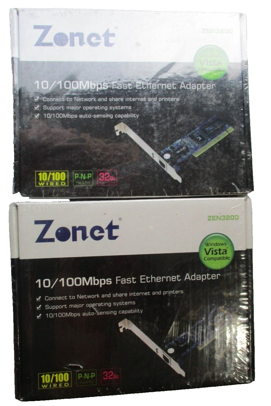 Lot of 2 Zonet Zen3200 10/100 Fast Ethernet Adapters. Brand New