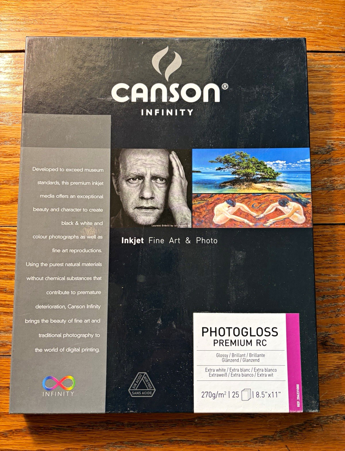 Canson Infinity Photogloss Premium RC Glossy Inkjet Paper 8.5x11 270gsm 25