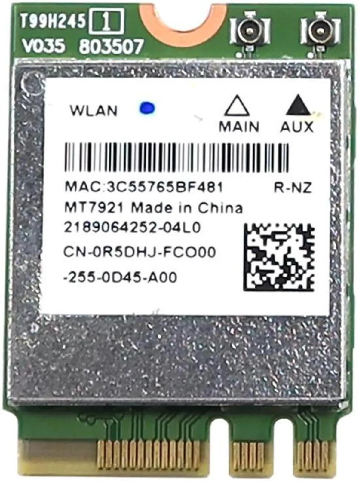Dell OEM Mediatek MT7921 WiFi6 Wireless + Bluetooth 5.2 Card R5DHJ CN-0R5DHJ USA