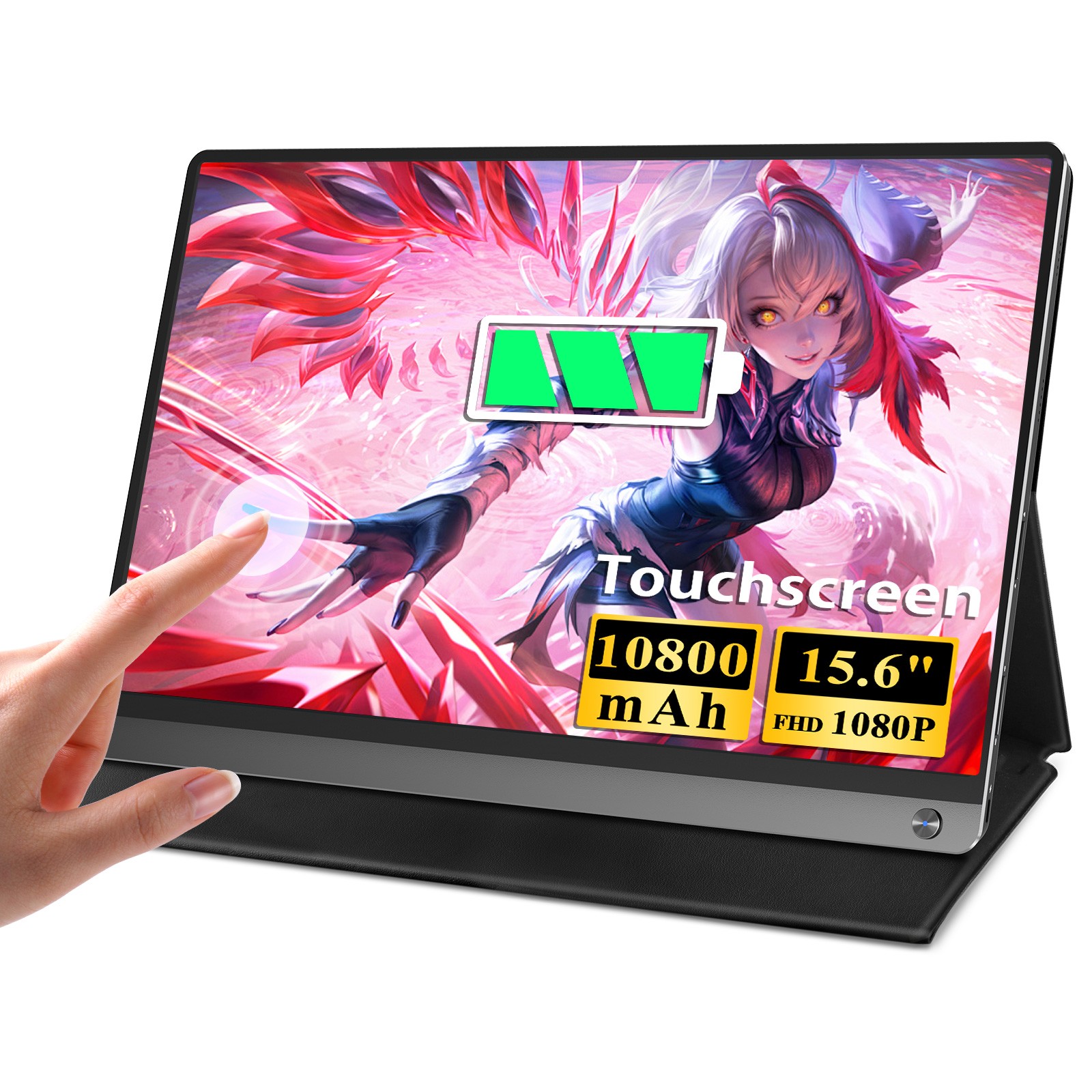 Eviciv 15.6" 120Hz Touchscreen Portable Gaming Monitor Built-in Battery For Xbox