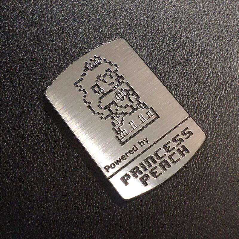Princess Peach Super Mario NES Nintendo Logo Label Decal Sticker Badge [429c]