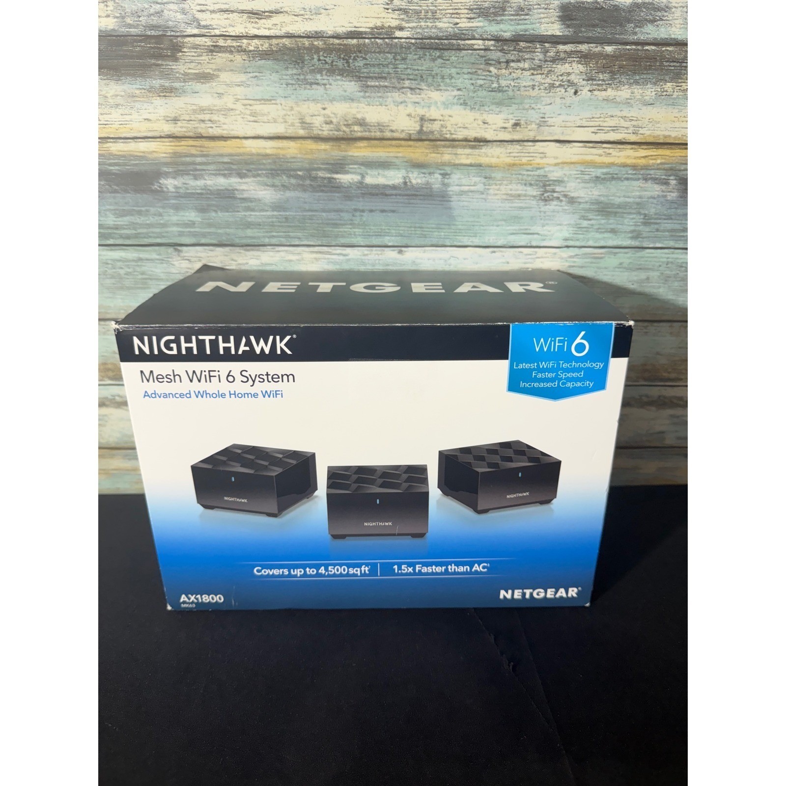 Netgear Nighthawk AX1800 Mesh WiFi 6 System MK63 Black Excellent 4500 sq ft