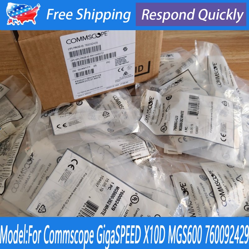 25PCS 10Gig Cat6a Jacks White Commscope/Systimax GigaSpeed MGS600-262 760092429