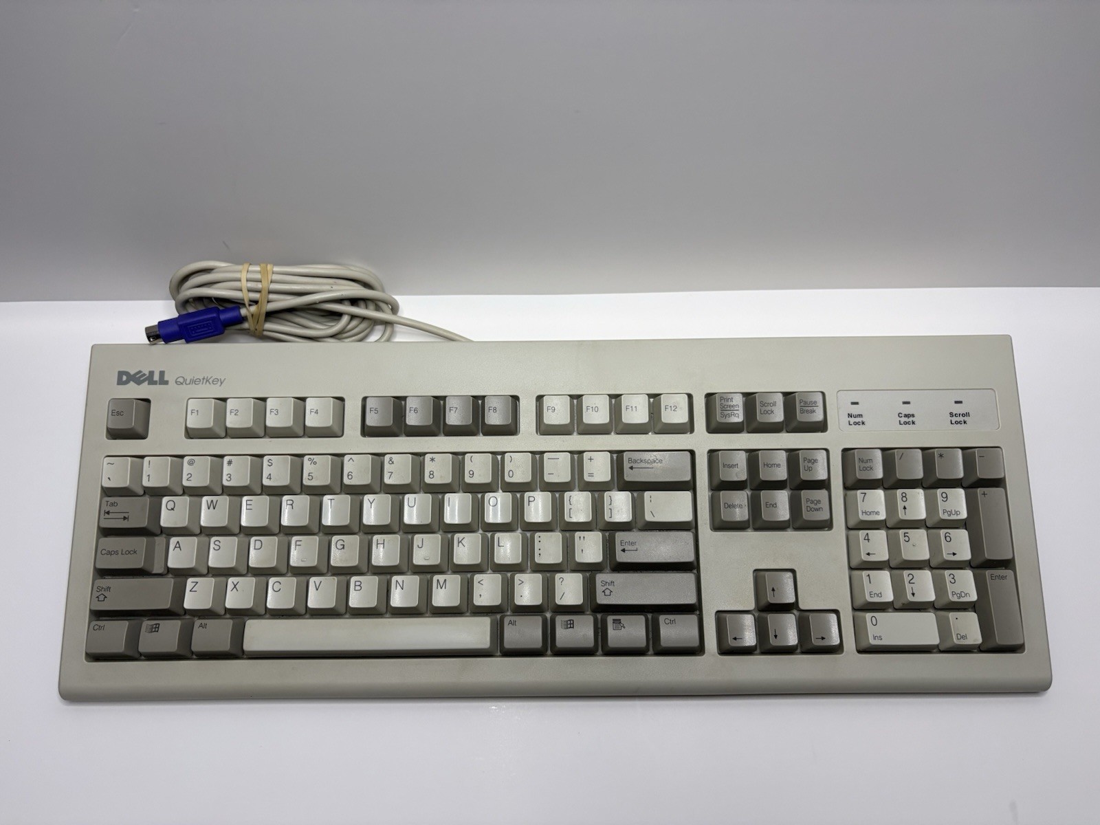 Vintage Dell QuietKey RT7D5JTW PS/2 Wired Keyboard QWERTY Windows Quiet
