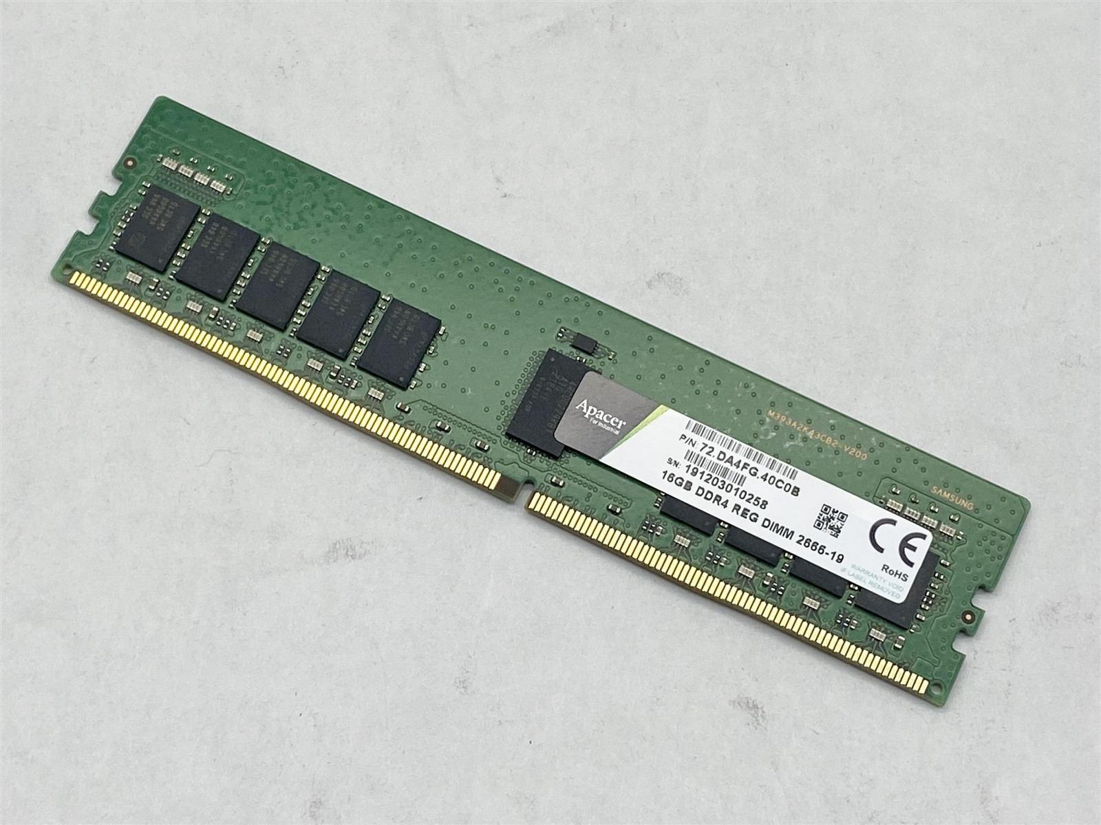 Apacer 72.DA4FG.40C0B 16GB 2666MHz PC4-21300 DDR4 RDIMM Server Memory RAM