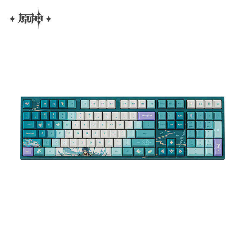 Official Genshin Impact Xiao Theme PBT Wired Mechanical Keyboard 108 Keys Keypad