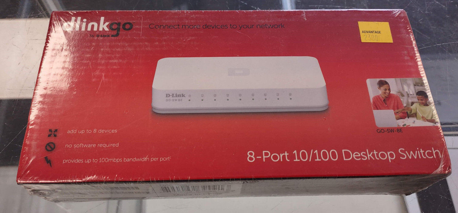 D-Link 8-Port Fast 10/100 Ethernet Desktop Switch GO-SW-8E