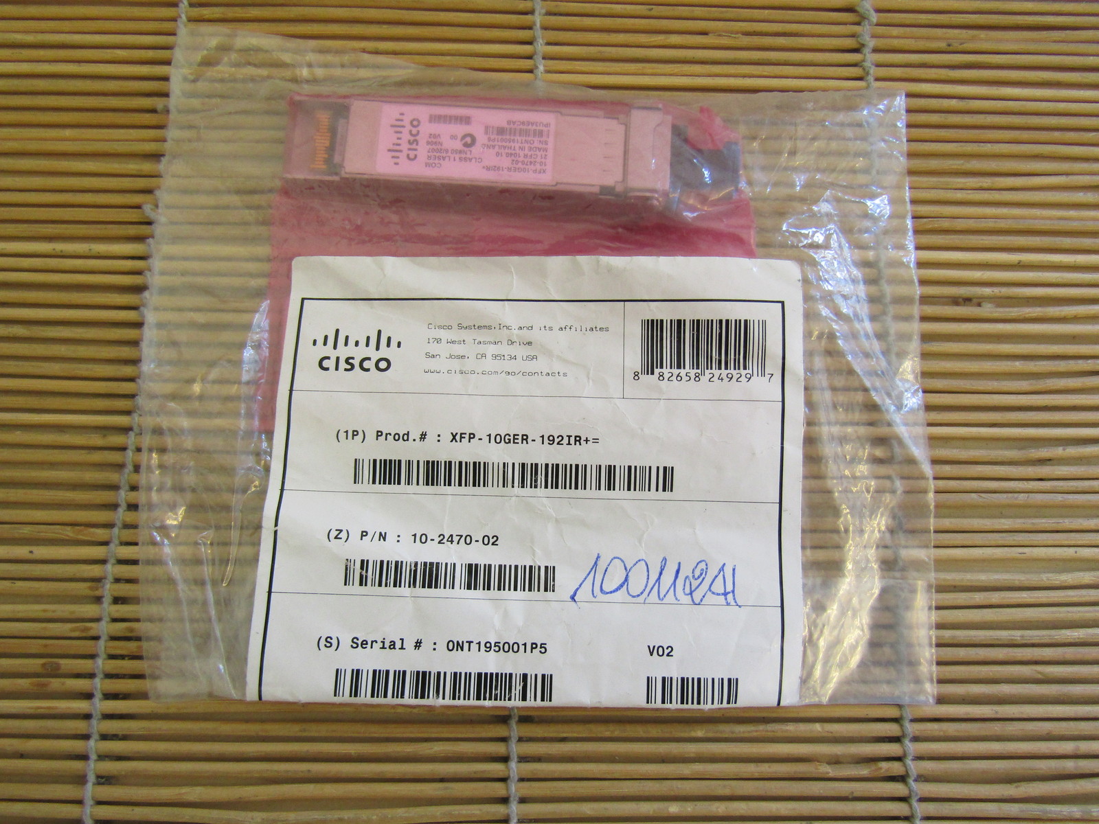 NEW Opnext case CISCO XFP-10GER-192IR+ OC-192/STM-64 IR-2 SMF 10-2470-02 V02 ORIGINAL BOX