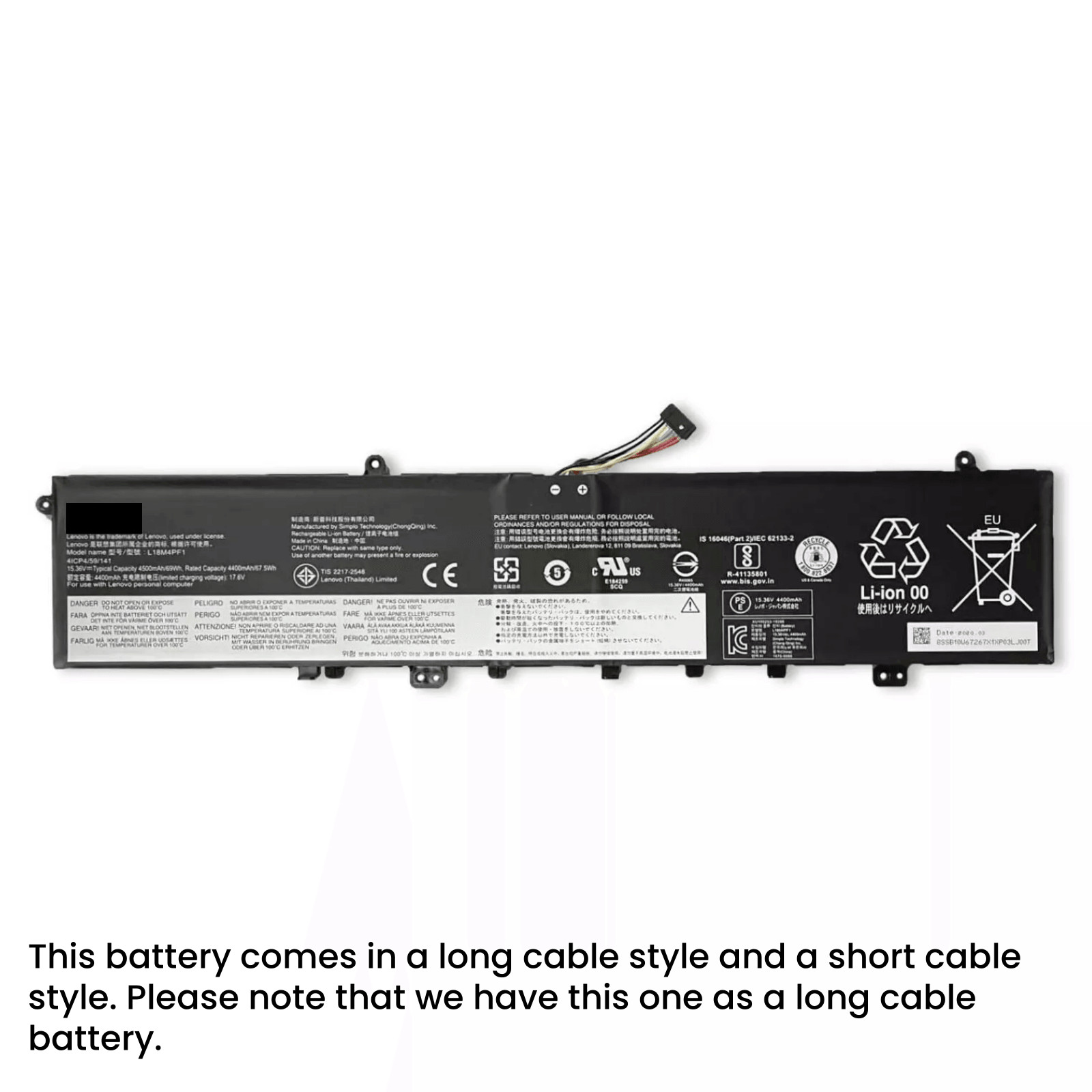brand new L18M4PF1 Battery For  Yoga C940-15IRH s740-15irh L18D4PF1  69WH