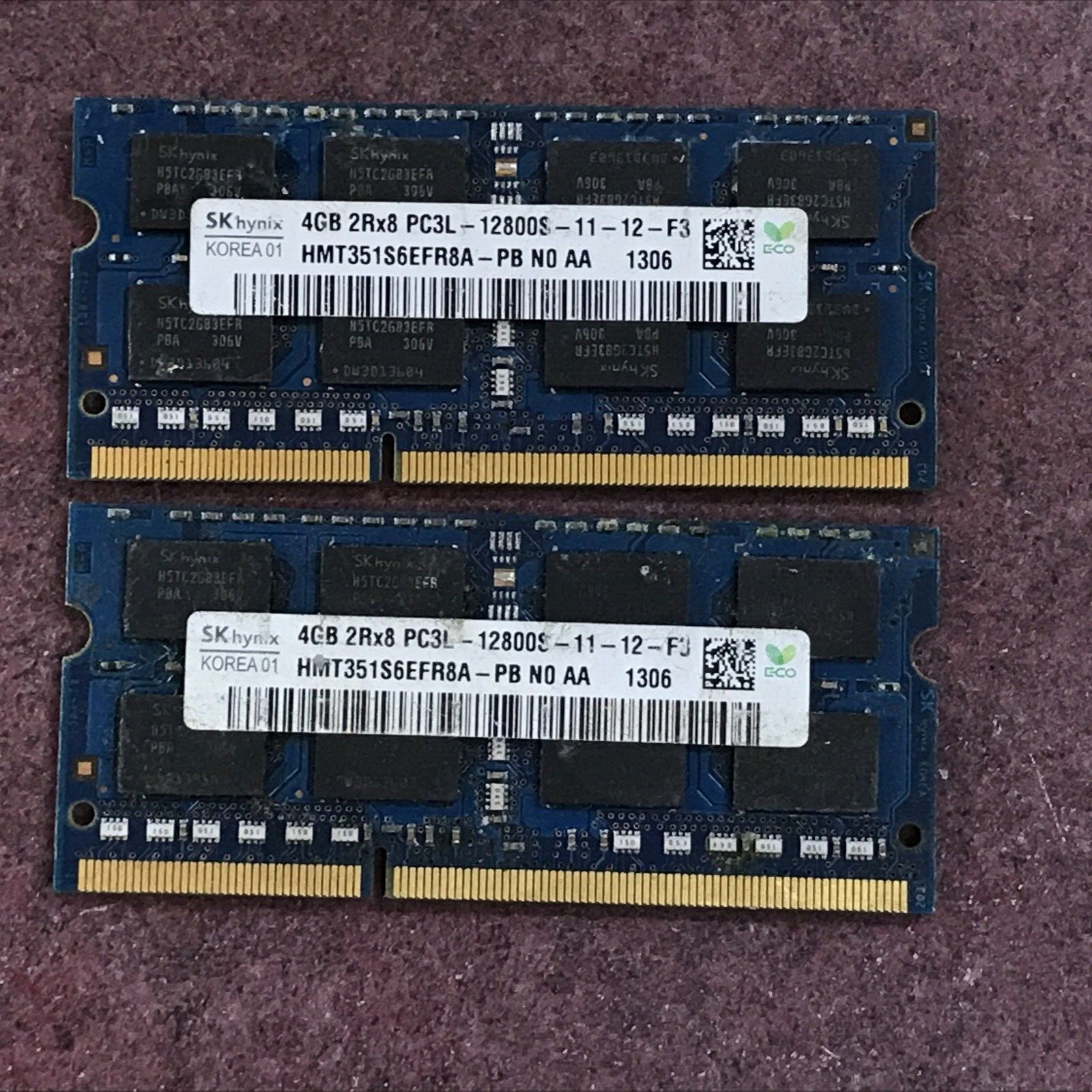 SK HYNIX 8GB (2x4GB) 2Rx8 PC3L-12800S DDR3L SODIMM Laptop Memory RAM