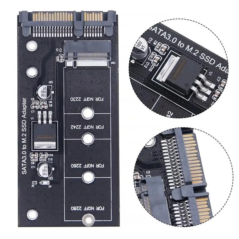 M2 To SATA3 Adapter Card High Efficiency SATA 6 Gbps NGFF Adapter