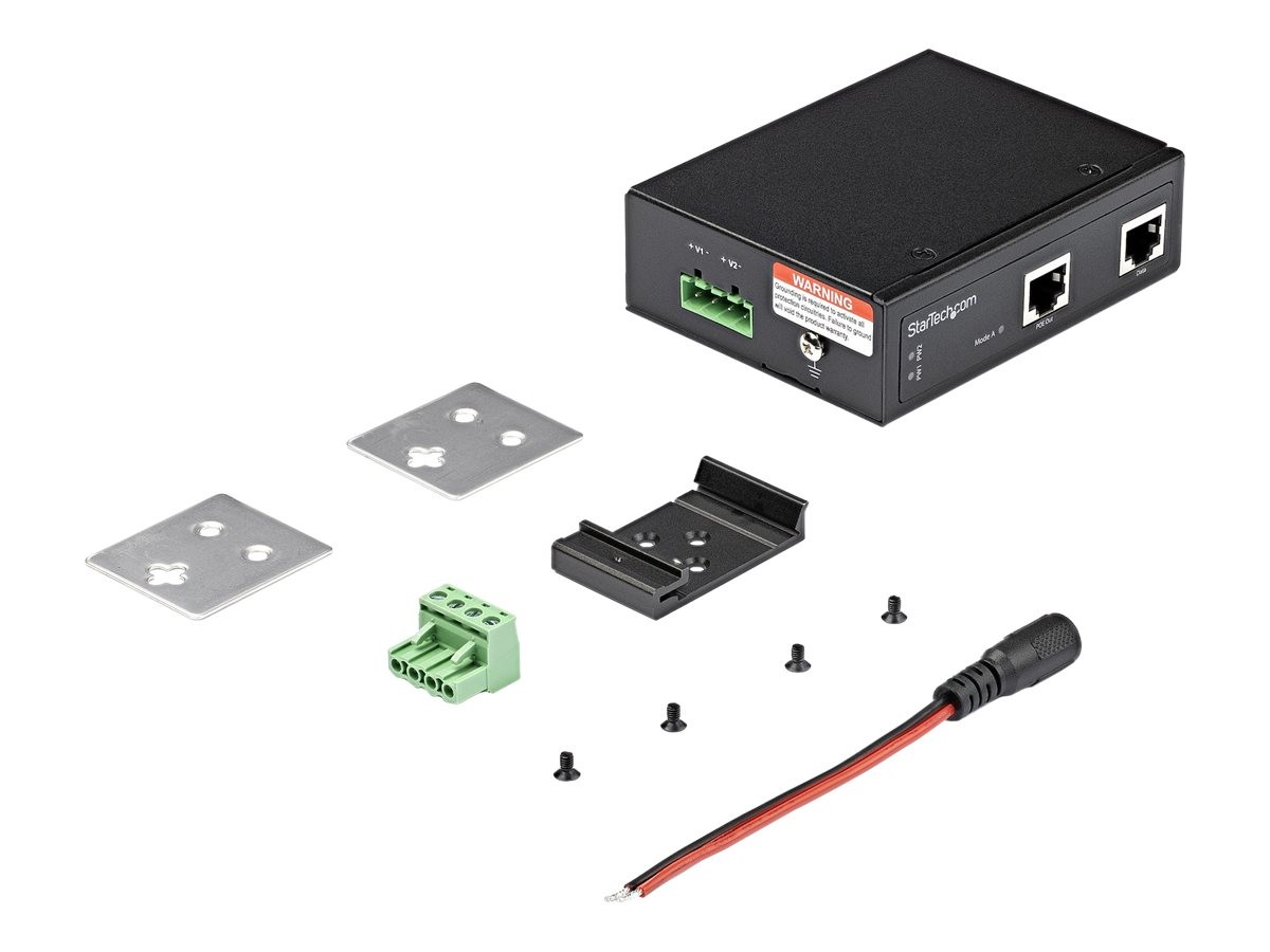 StarTechcom Industrial Gigabit Ethernet PoE Injector 30W 802.3at+ POEINJ30W