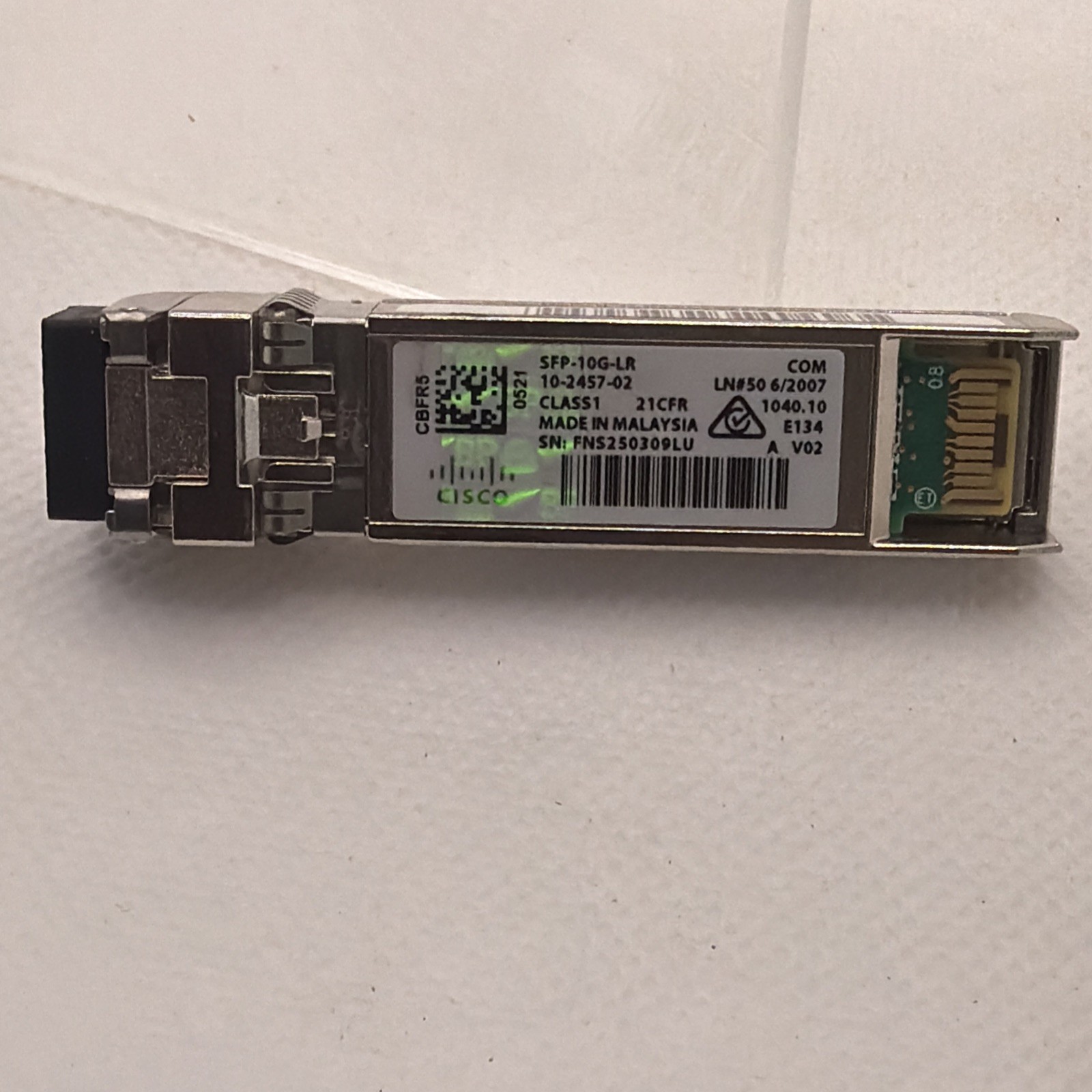 SFP-10G-LR CISCO 10-2457-02 10GBASE-LR SFP+ Transceiver Hologram New Pull A Gd