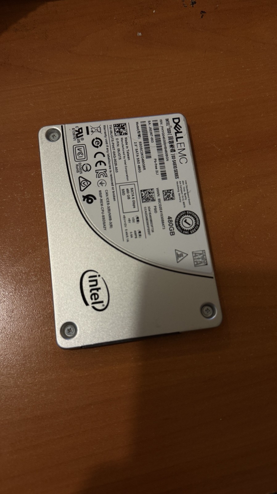 6JGT5 DELL EMC D3-S4610 480GB SATA 2.5'' ENT 6Gb/s SSD 06JGT5 Lot of 5
