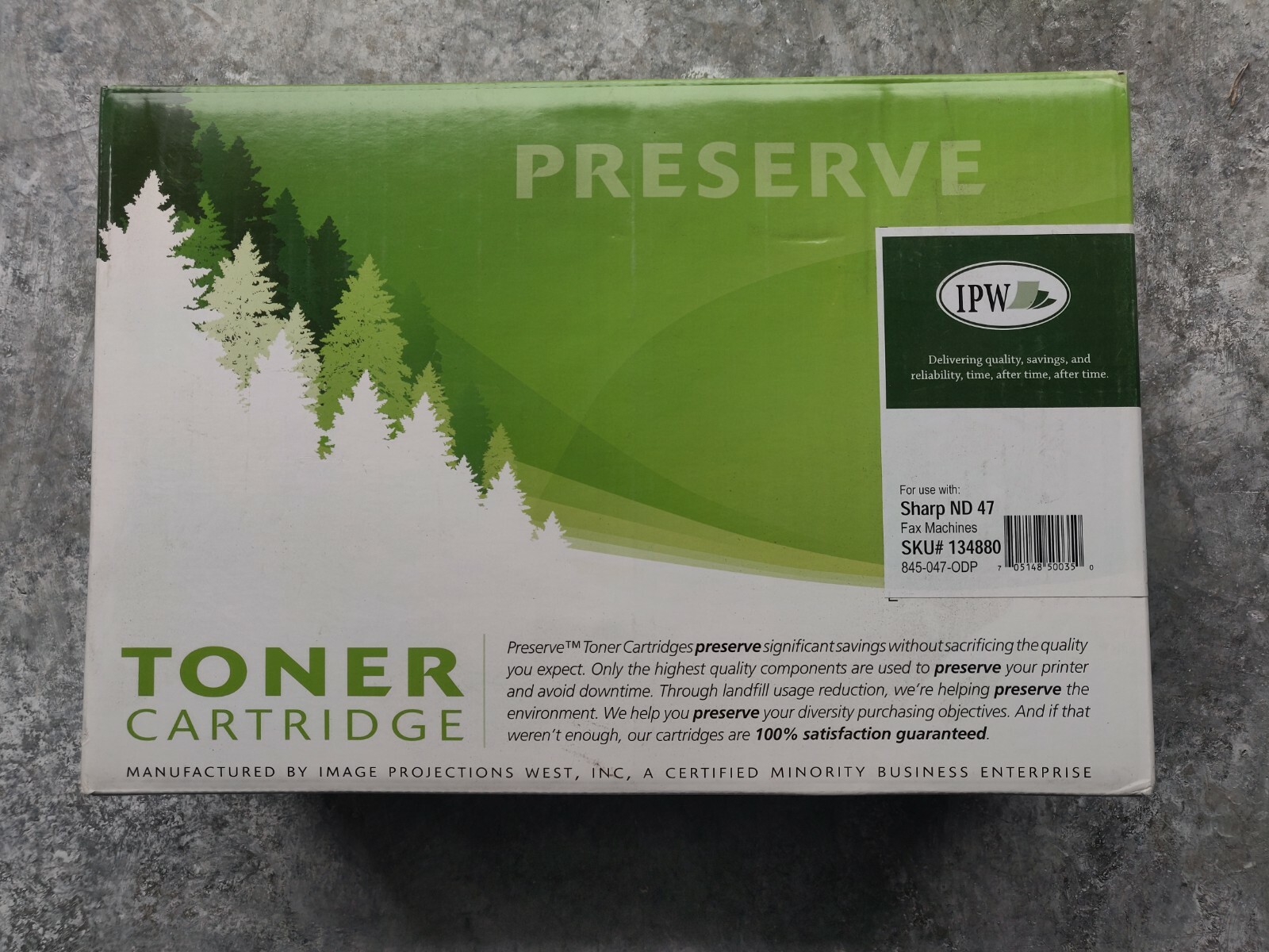 IPW Premium Preserve for Sharp F0-47ND Black Printer Toner Cartridge Brand New