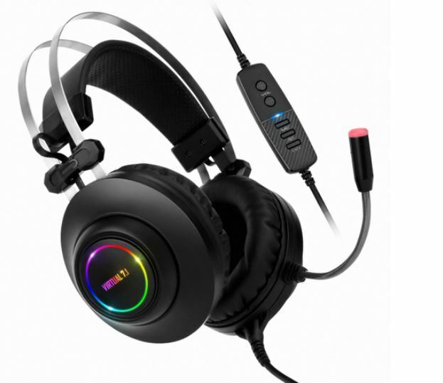 ABKO Hacker N550 Gaming Headset Virtual 7.1 Sound Noise Cancellation LED Light